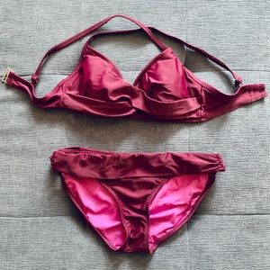 Athleta Twist Up Bikini Top and Bottoms Set